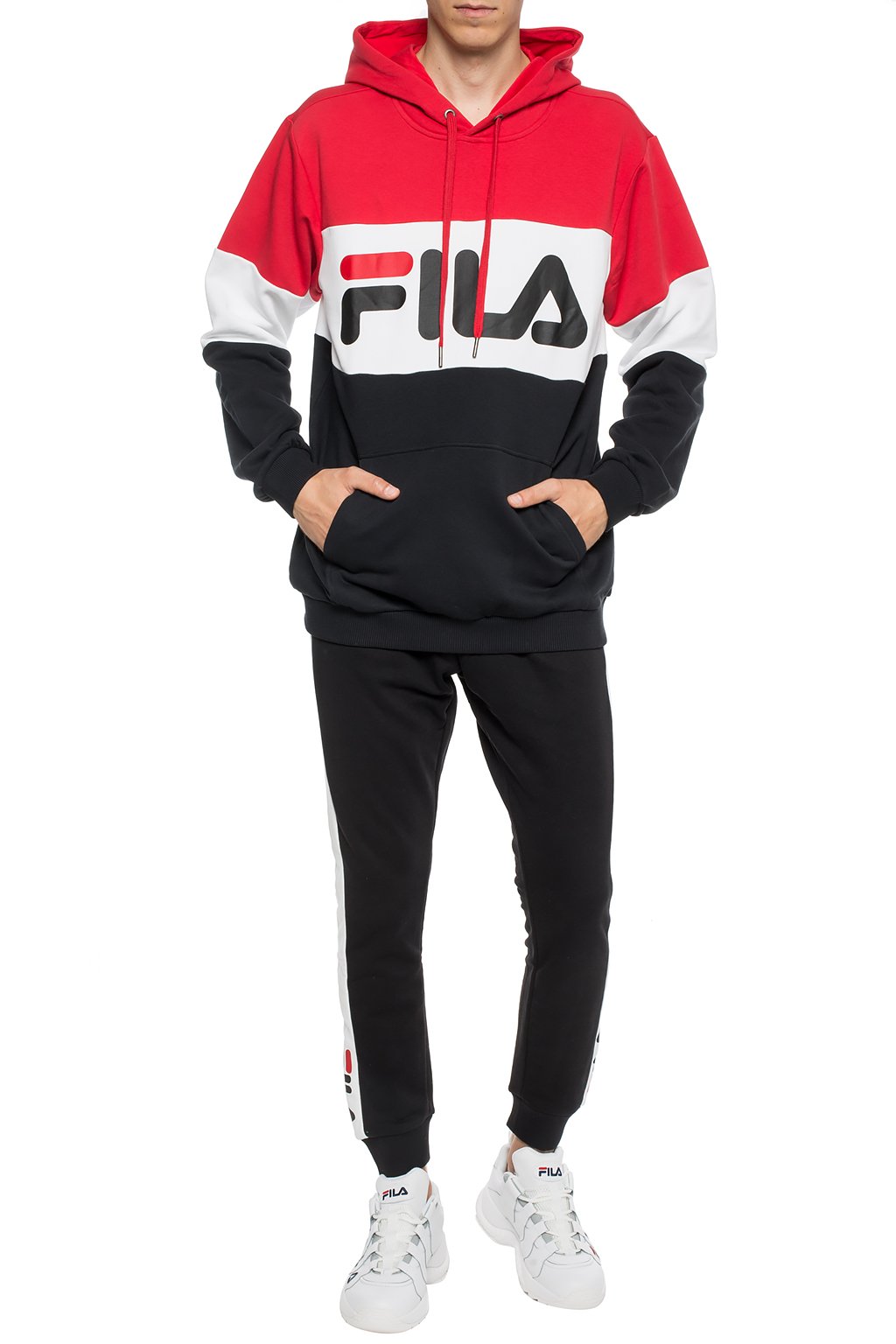 Fila hoodie cheap red white black